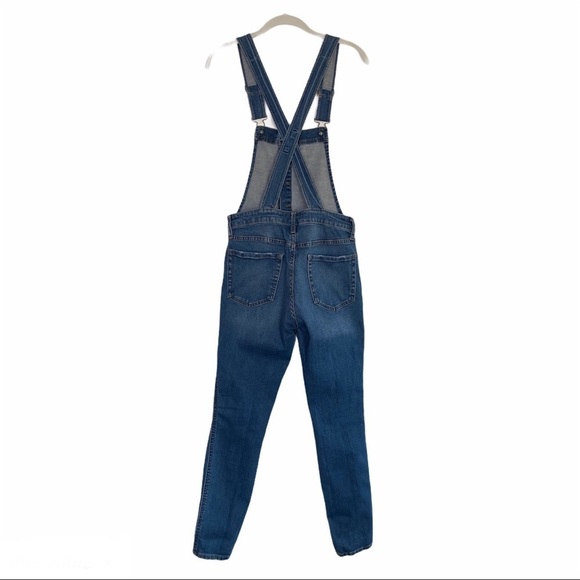 AEROPOSTAL Skinny Destroyed Denim Overalls Jeans 6 - Picture 4 of 13